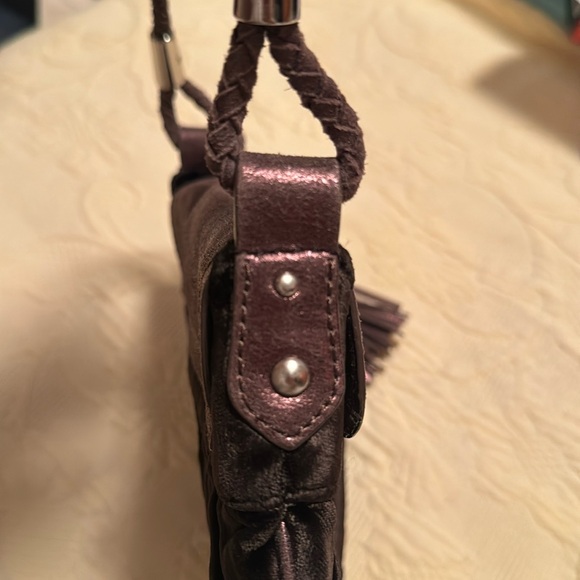 Charles David Brown Velvet Evening Bag with Sparkly Tassle - Picture 6 of 10